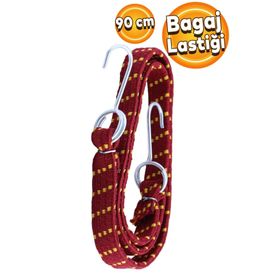 Badem10 20 mm x 90 cm Geniş Kancalı Oto Araç Araba Bagaj Lastiği Bisiklet Sabitleme Yük Taşıma Lastik