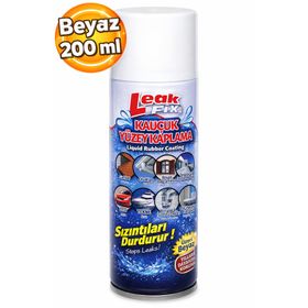 Badem10 200 ml Leak Fix Su Geçirmez Sızdırmaz Sızıntı Önleyici Kauçuk Kaplama İzolayson Beyaz Sprey