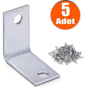 Badem10 25x25x15 mm 10 Adet Mobilya Dolap Köşe Bağlantı Sabitleme L Demir Gönye