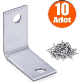 Badem10 25x25x15 mm 10 Adet Mobilya Dolap Köşe Bağlantı Sabitleme L Demir Gönye
