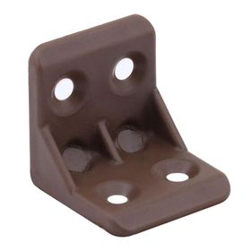 Badem10 25X25X25 mm Kahverengi 10 Adet Mobilya Dolap Köşe Bağlantı Sabitleme L Gönye
