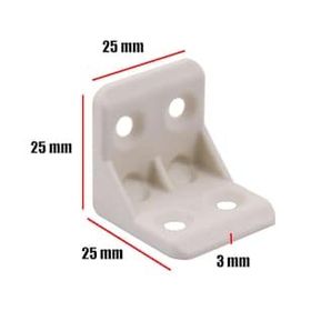 Badem10 25X25X25 mm Krem 10 Adet Mobilya Dolap Köşe Bağlantı Sabitleme L Gönye