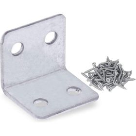 Badem10 25x25x30 mm 25 Adet Mobilya Dolap Köşe Bağlantı Sabitleme L Demir Gönye