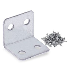 Badem10 25x25x30 mm 25 Adet Mobilya Dolap Köşe Bağlantı Sabitleme L Demir Gönye