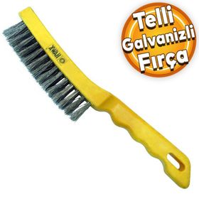 Badem10 27.5 cm Plastik Saplı Telli Galvanizli Tel Fırça