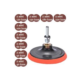 Badem10 27 Parça Cırt Zımpara ve Matkap Bits Ucu 115 mm Uç Vidalama Seti