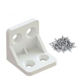 Badem10 28x28x28 mm Beyaz 10 Adet Mobilya Dolap Köşe Bağlantı Sabitleme L Gönye