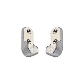 Badem10 30 mm 2 Adet Flanşı Oval Dolap Krom Elbise Askı Aparatı