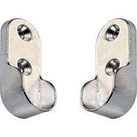 Badem10 30 mm 2 Adet Flanşı Oval Dolap Krom Elbise Askı Aparatı