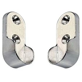 Badem10 30 mm 2 Adet Flanşı Oval Dolap Krom Elbise Askı Aparatı