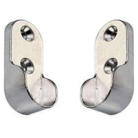 Badem10 30 mm 2 Adet Flanşı Oval Dolap Krom Elbise Askı Aparatı
