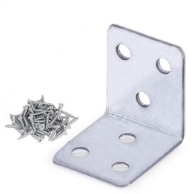 Badem10 35x35x30 mm 5 Adet Mobilya Dolap Köşe Bağlantı Sabitleme L Demir Gönye