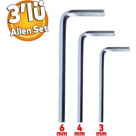 Badem10 3'lü Allen 3 Parça Alyan Anahtar Set