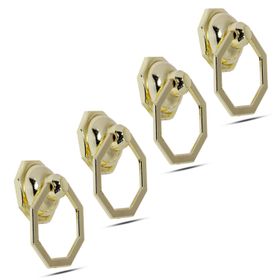 Badem10 4 Adet Sekizgen Metal Gold Halka Sarkaç Dolap Çekmece Kulbu