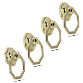 Badem10 4 Adet Sekizgen Metal Gold Halka Sarkaç Dolap Çekmece Kulbu