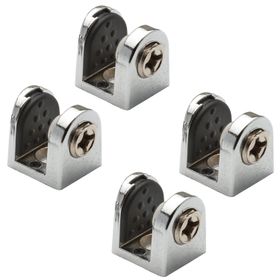 Badem10 4x8 mm Krom Metal Vidalı Tırnak Metal Cam Raf Tutucu Cam Etejer Menteşesi