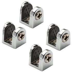 Badem10 4x8 mm Krom Metal Vidalı Tırnak Metal Cam Raf Tutucu Cam Etejer Menteşesi