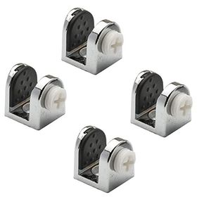Badem10 4x8 mm Krom Plastik Vidalı Tırnak Metal Cam Raf Tutucu Cam Etejer Menteşesi