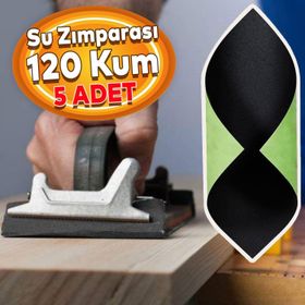 Badem10 5 Adet Su Zımparası 120 Kum 23x28 cm Yumuşak Kağıt Tabaka Sulu Kuru Zımpara