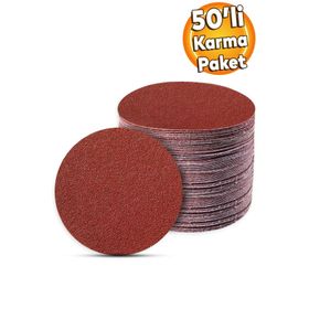 Badem10 50 Adet Cırt Zımpara 115 mm Spiral Avuç Taşlama Karma Paket