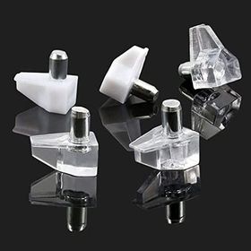 Badem10 50 Adet Raf Pimi Şeffaf Cam Ahşap Metal Raf Tutucu Çivisi Mobilya Dolap Pimi