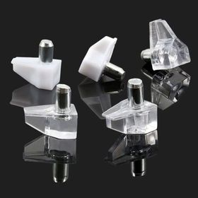 Badem10 50 Adet Raf Pimi Şeffaf Cam Ahşap Metal Raf Tutucu Çivisi Mobilya Dolap Pimi