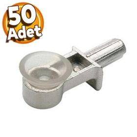 Badem10 50 Adet Raf Pimi Vantuzlu Cam Ahşap Metal Raf Tutucu Çivisi Mobilya Dolap Pimi