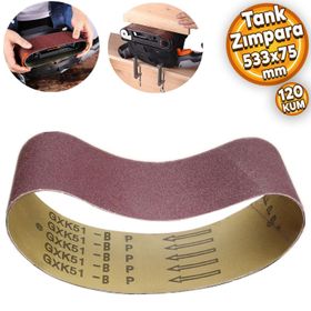 Badem10 53.3x7.5 cm 120 Kum Sonsuz Bant Tank Palet Zımpara