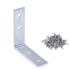 Badem10 55x55x15 mm 10 Adet Mobilya Dolap Köşe Bağlantı Sabitleme L Demir Gönye