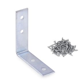 Badem10 55x55x15 mm 5 Adet Mobilya Dolap Köşe Bağlantı Sabitleme L Demir Gönye