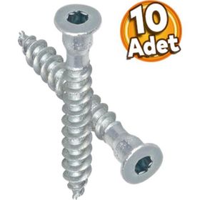 Badem10 6.5x50 10 Adet Silindir Vida Allen Başlı Kabin Vidası