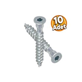 Badem10 6.5x50 10 Adet Silindir Vida Allen Başlı Kabin Vidası