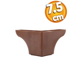 Badem10 7.5 cm Kahverengi Ahşap Desenli Baza Ayak Rose Lüks Mobilya Kanepe Sehpa Puf Koltuk Ayağı