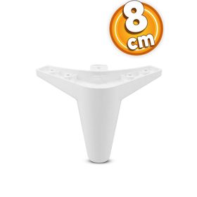 Badem10 8 cm Beyaz Baza Ayak Mobilya Kanepe Koltuk Ünite Puf Ayağı