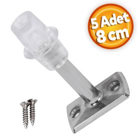 Badem10 8 cm Krom Metal Silikonlu Kapı Stoperi