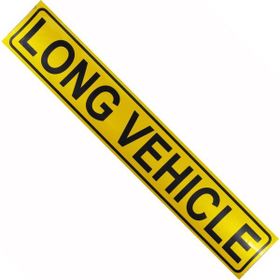 Badem10 9x50 cm Long Vehichle Yazısı Reflektörlü Fosforlu Şerit Bant
