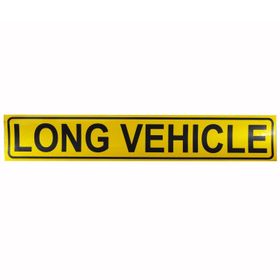 Badem10 9x50 cm Long Vehichle Yazısı Reflektörlü Fosforlu Şerit Bant
