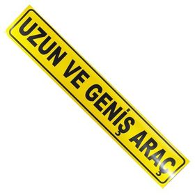 Badem10 9x50 cm Uzun ve Geniş Araç Yazısı Reflektörlü Fosforlu Şerit Bant