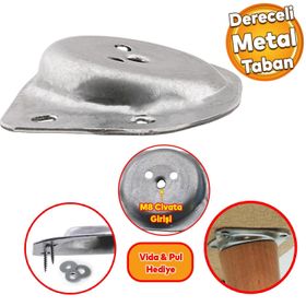 Badem10 Açılı Dereceli Ayak Tabanı Mobilya Masa Sehpa Ayağı Bağlantı Aparatı