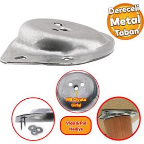 Badem10 Açılı Dereceli Ayak Tabanı Mobilya Masa Sehpa Ayağı Bağlantı Aparatı