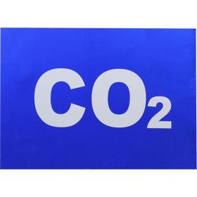 Badem10 Adr Reflektörlü CO2 Yazısı Alüminyum 24x33 cm Uyarı Levhası