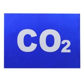 Badem10 Adr Reflektörlü CO2 Yazısı Alüminyum 24x33 cm Uyarı Levhası