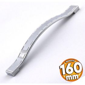 Badem10 Akasya Çekmece Mutfak Dolap Kapak 160 mm Krom Metal Kulp
