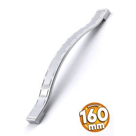 Badem10 Akasya Çekmece Mutfak Dolap Kapak 160 mm Krom Metal Kulp