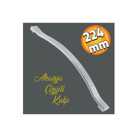 Badem10 Akasya Çekmece Mutfak Dolap Kapak 224 mm Krom Metal Kulp
