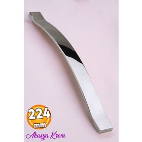 Badem10 Akasya Çekmece Mutfak Dolap Kapak 224 mm Krom Metal Kulp
