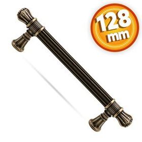 Badem10 Akbatı 128 mm Antik Sarı Metal Çekmece Dolap Kapak Kulbu
