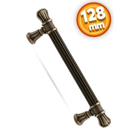 Badem10 Akbatı 128 mm Antik Sarı Metal Çekmece Dolap Kapak Kulbu