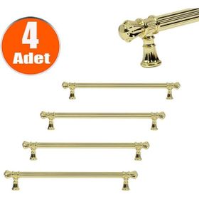 Badem10 Akbatı 224 mm Gold Rustik 4 Adet Çekmece Dolap Kapak Kulbu