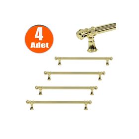 Badem10 Akbatı 224 mm Gold Rustik 4 Adet Çekmece Dolap Kapak Kulbu